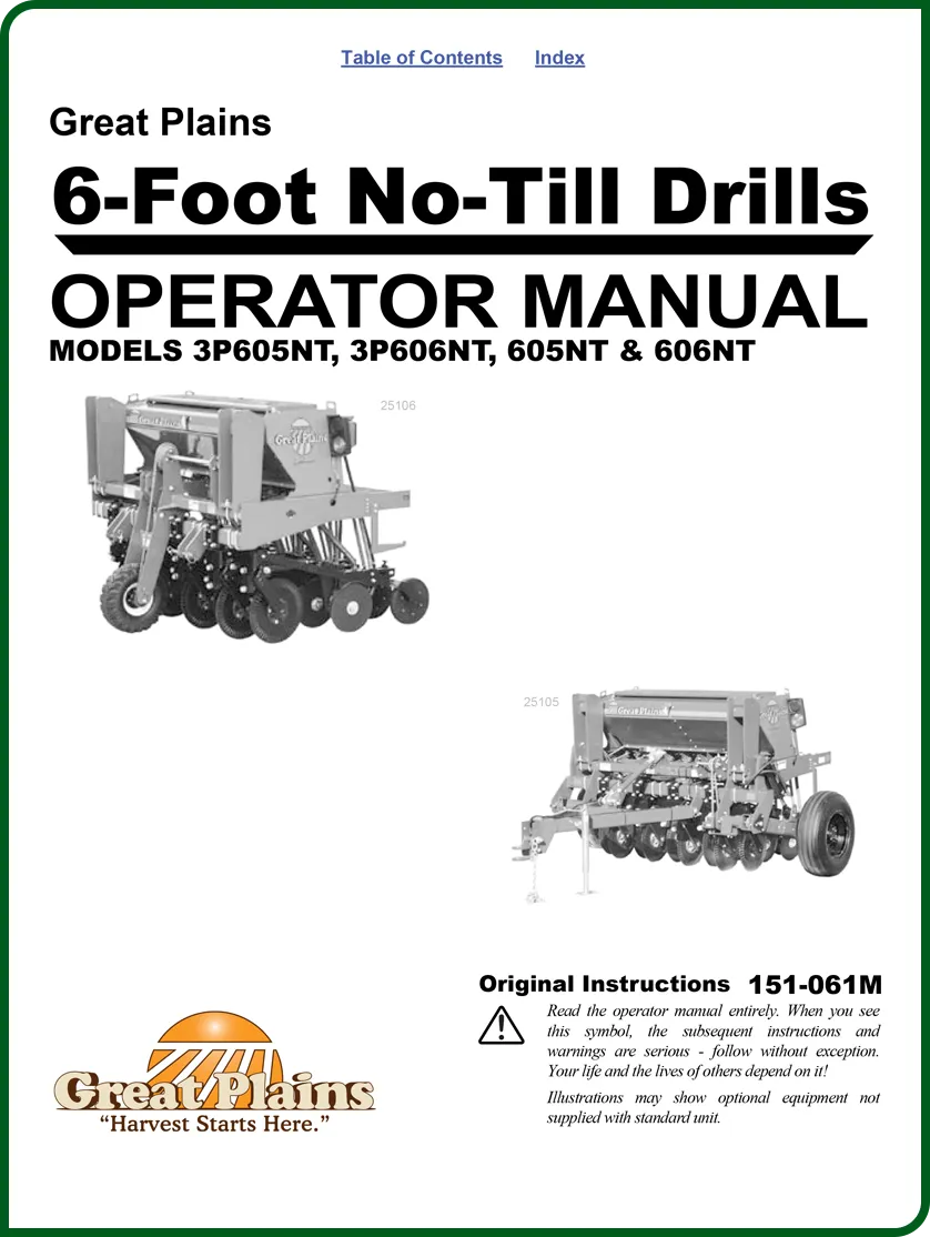 Great_Plains__6foot_Operator_Manual Great Plains_ 6 foot Operator Manual